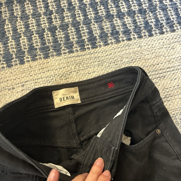 Sezane Wide Leg high rise Jean- black - Picture 2 of 4